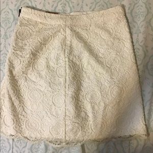 White Hollister floral mini skirt